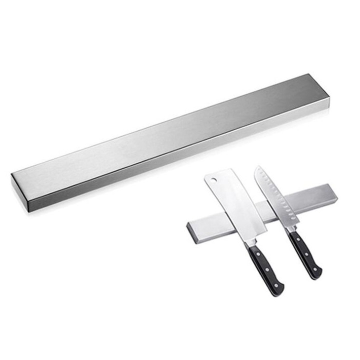 Suport magnetic pentru cutite Enforose, otel inoxidabil, design modern, montare pe perete