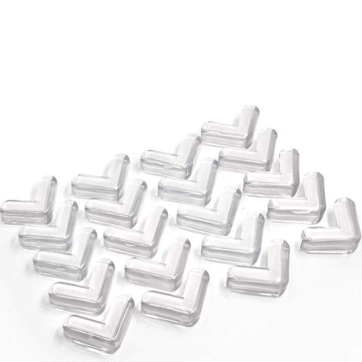 Protectii colturi transparente (set 20) pentru siguranta copiilor