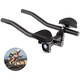 Extensie ghidon biciclete, Wacorresi, Ghidon pentru bicicleta, Se potriveste ghidonurilor de 25.4 mm - 31.8 mm, 34x7cm, Tip despicat, Reglabil, Aluminiu, Negru