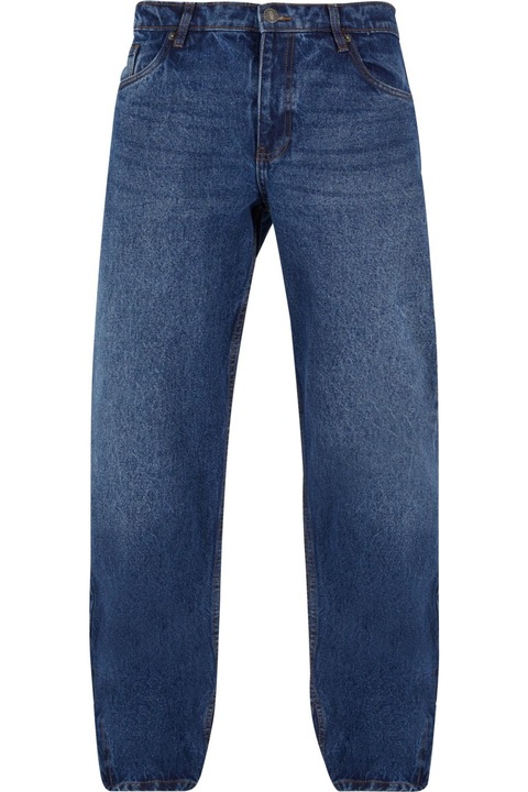 Urban Classics férfi farmernadrág, új középkék mosott, Melange indigókék