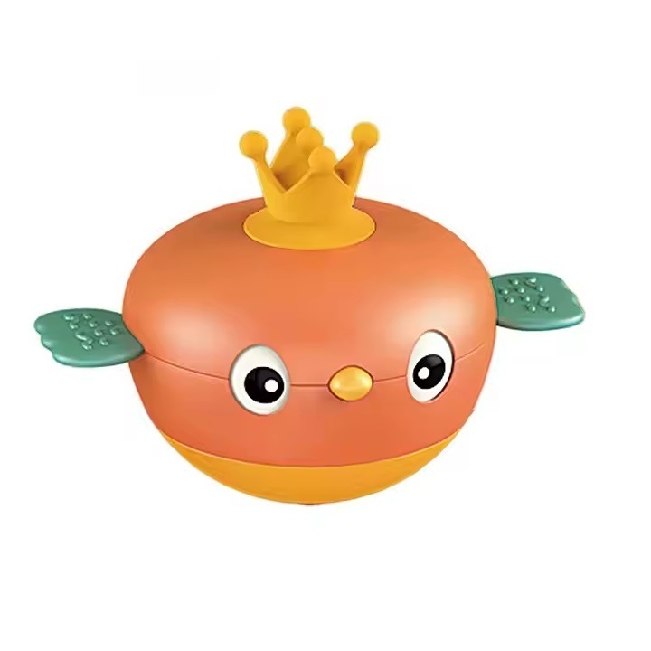 Baba egyensúlyozó játék, fogzás, hangok és mozgó szemek, 12x10x14 cm, narancssárga színű