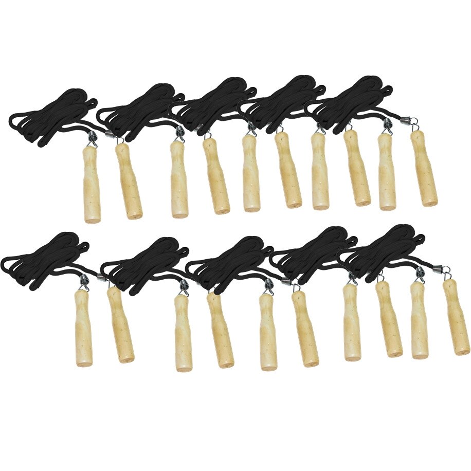 Set 10 corzi sarit Spokey cu maner din lemn