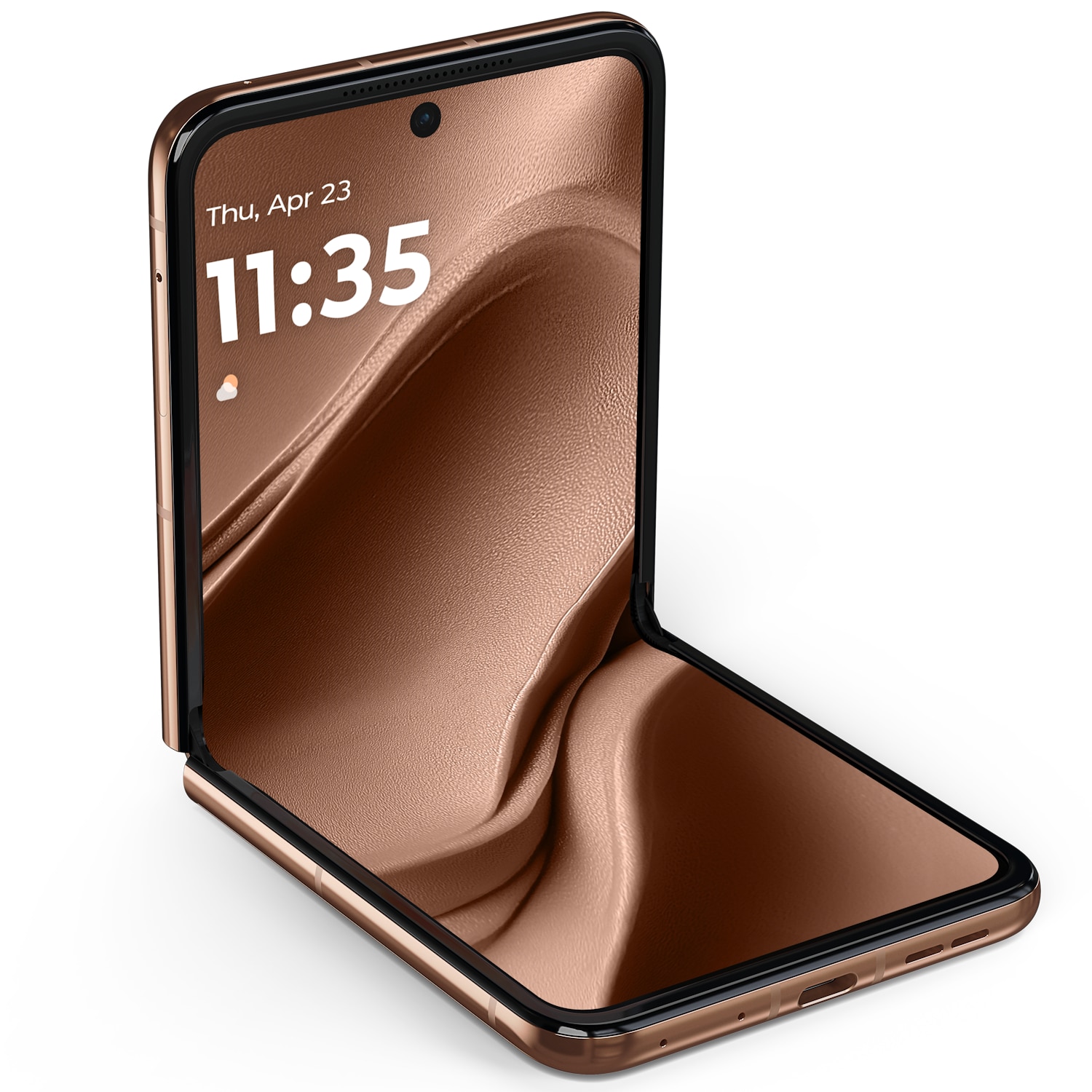 RESIGILAT: Telefon mobil Motorola razr 50 Ultra, Dual SIM, 512GB, 12GB RAM, 5G, Mocha Mousse