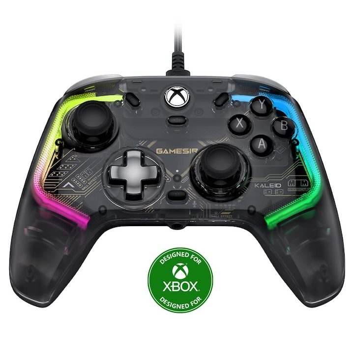 GameSir Kaleid vezetékes gamepad, többszínű, kompatibilis a következőkkel: Xbox Series X|S, Xbox One, Windows 10/11, Hall-effektus, 3 méteres USB-C kábel