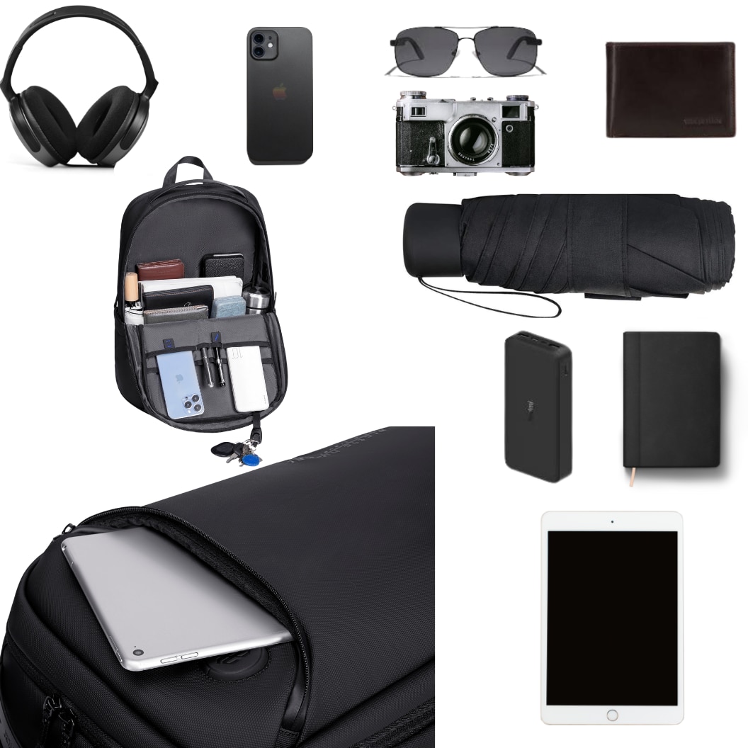 Rucsac de afaceri si turism cu loc pentru laptop 15.6" Arctic Hunter B00555 negru