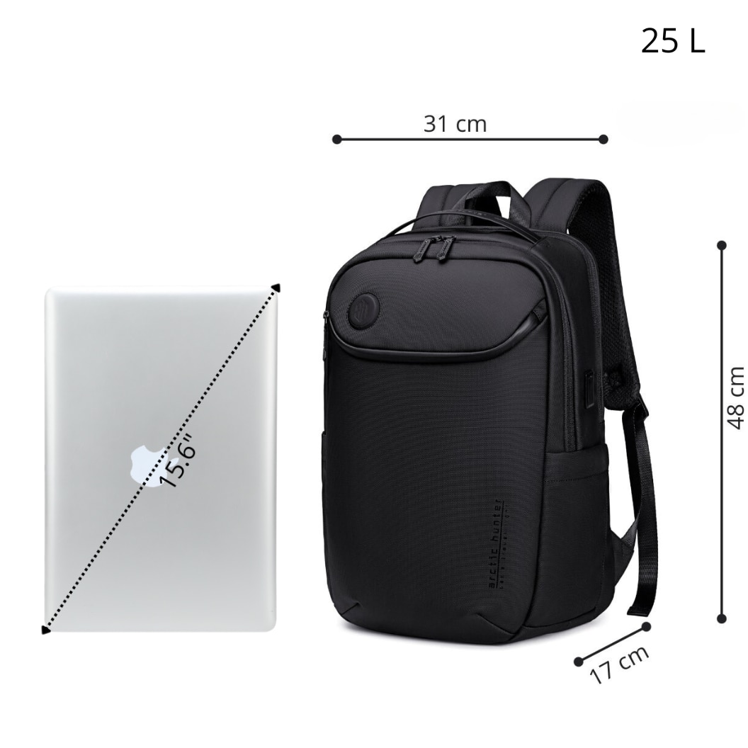 Rucsac de afaceri si turism cu loc pentru laptop 15.6" Arctic Hunter B00555 negru