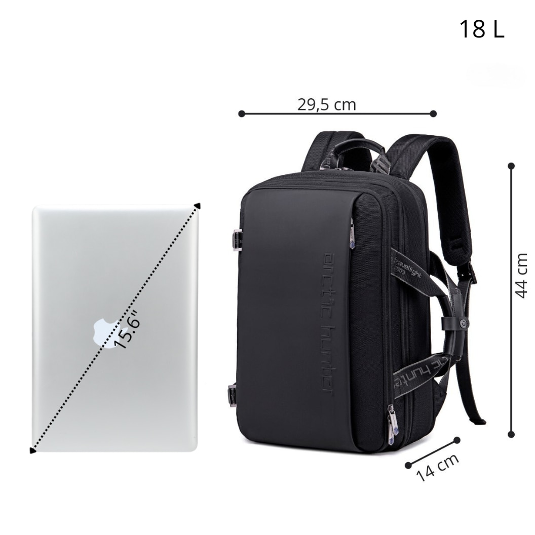 Rucsac de calatorie si business cu spatiu pentru laptop 15.6" Arctic Hunter B00540 black