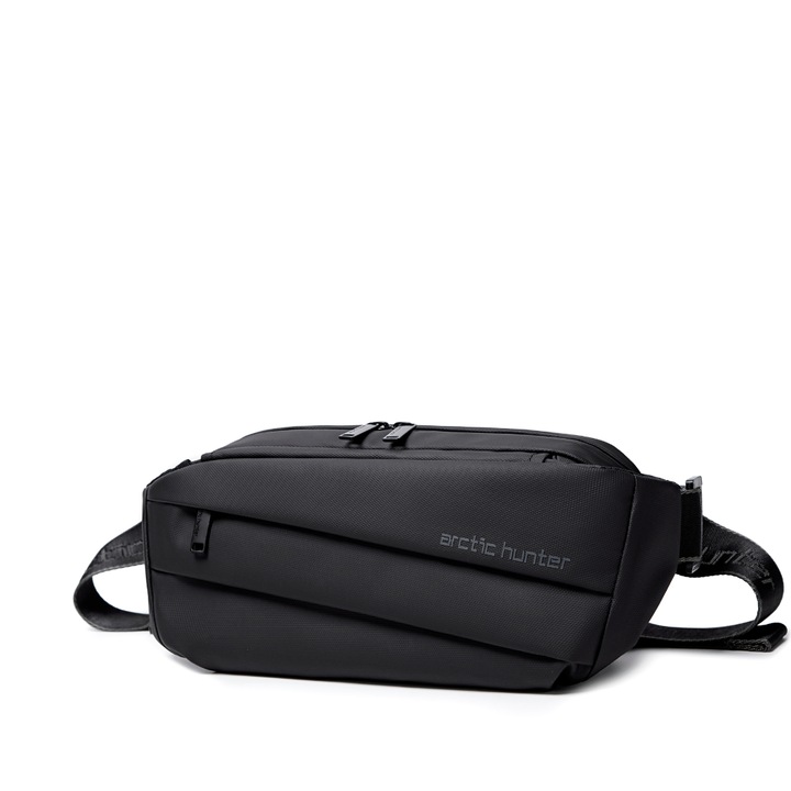 Arctic Hunter sporttáska, fekete, 27x8x13cm, unisex, multifunkcionális