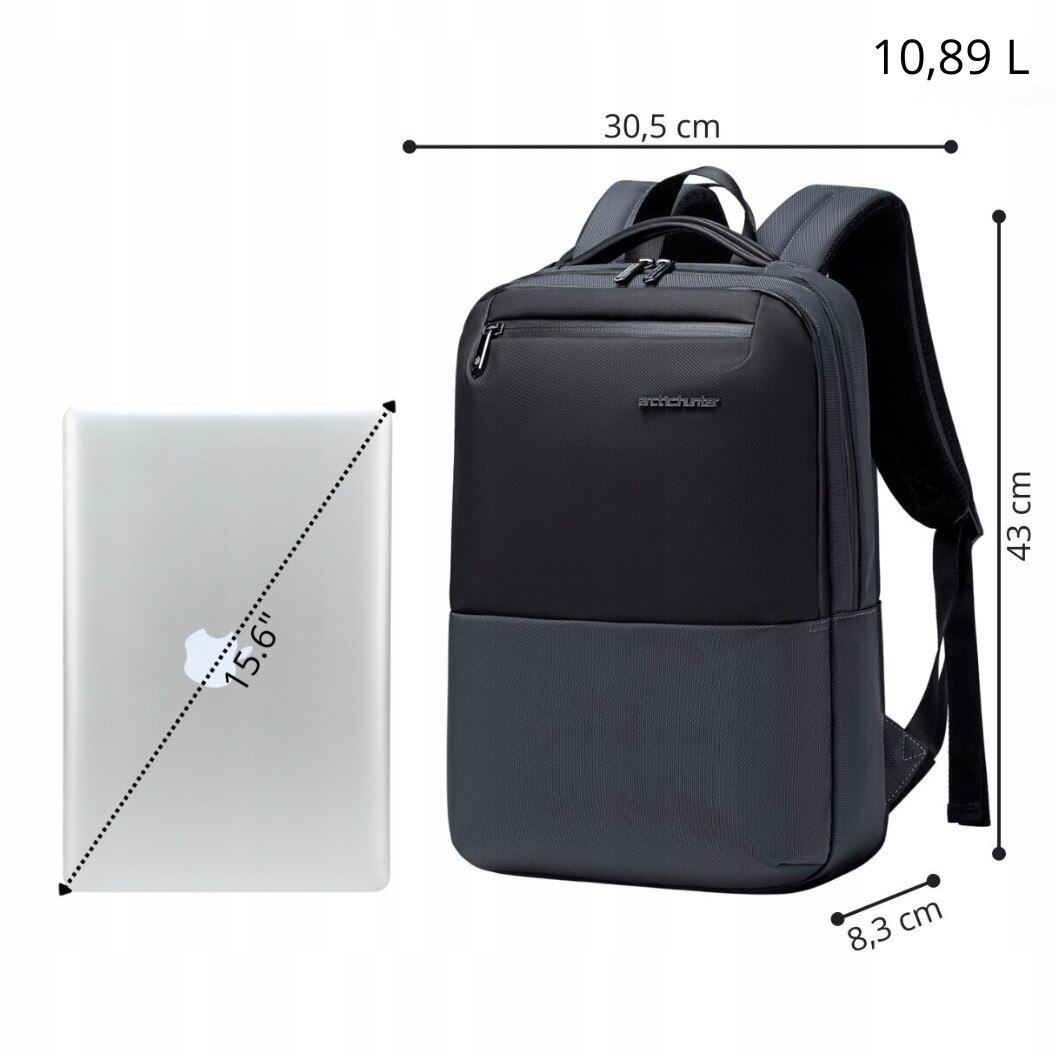 Rucsac urban cu spatiu pentru laptop 15.6'' Arctic Hunter B00681 grey