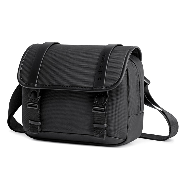 Arctic Hunter crossbody táska, fekete, 26x8x19cm, 5,8L, unisex