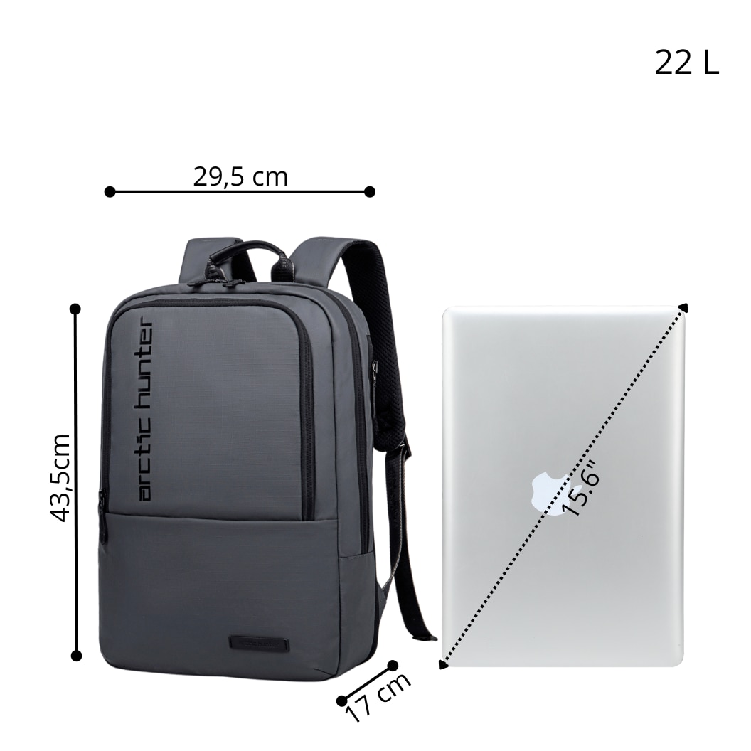 Rucsac de afaceri cu loc pentru laptop de 15.6" Arctic Hunter B00529 gri