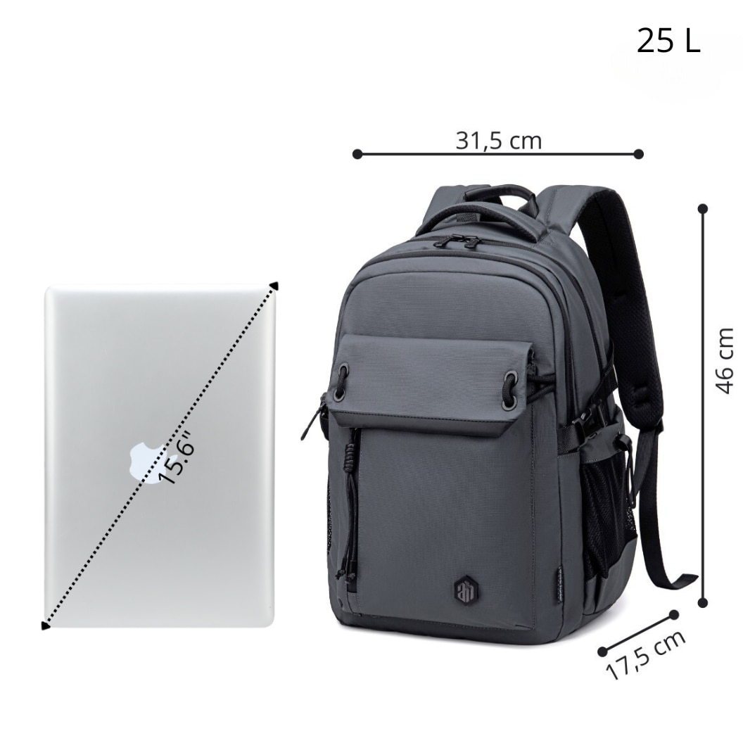 Rucsac de calatorie si urban cu spatiu pentru laptop 15.6" Arctic Hunter B00531 grey