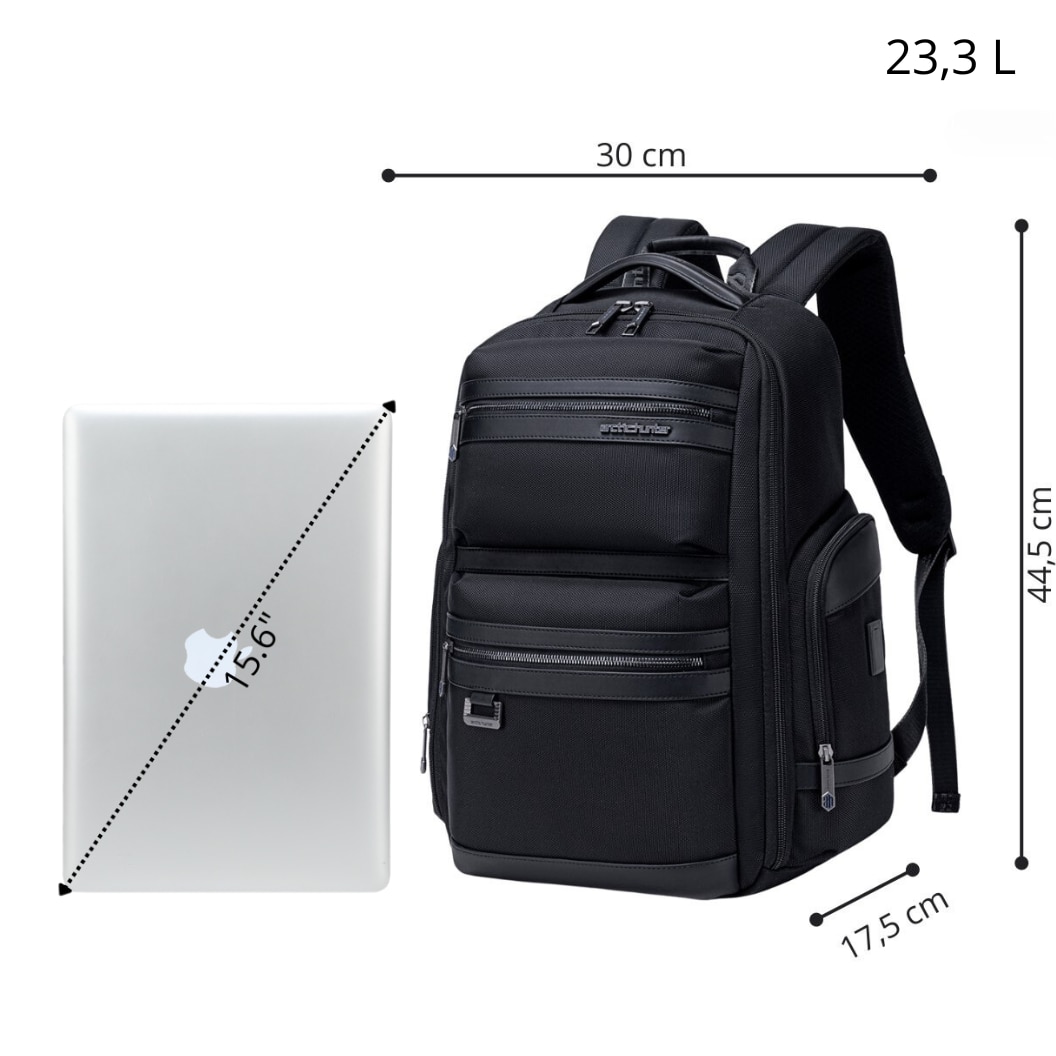 Rucsac de calatorie si urban cu spatiu pentru laptop 15.6" Arctic Hunter B00682 black