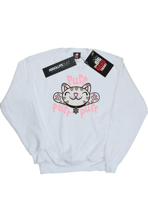 Big Bang Theory Soft Kitty Purr női kapucnis pulóver, fehér, Fehér