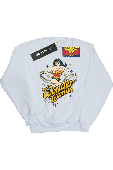 Női DC Comics kapucnis pulóver, fehér, Fehér