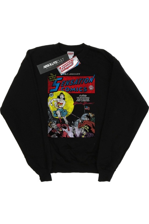 DC Comics Sensation 1. szám, női kapucnis kapucnis, fekete S INTL