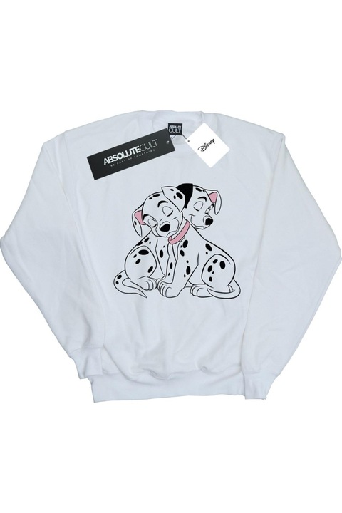 Дамски суичър с качулка Disney 101 Dalmatians, бяло, Бял