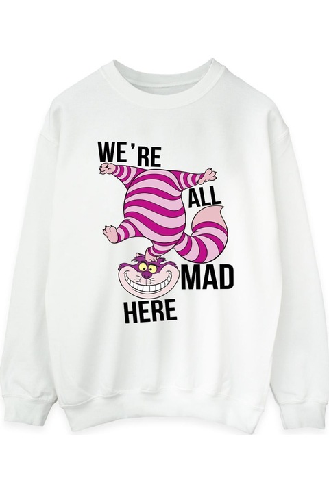 Disney Alice In Wonderland All Mad Here kapucnis női, fehér XL INTL
