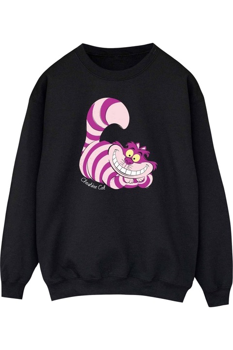 Alice In Wonderland női kapucnis pulóver, Fekete