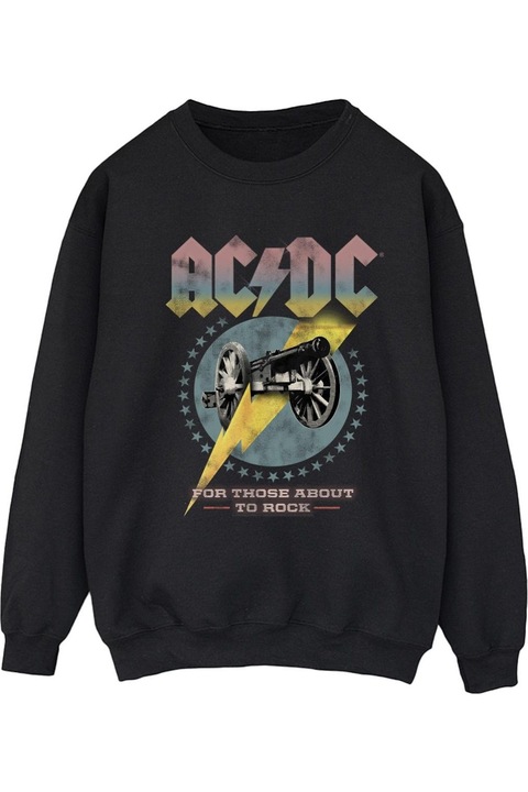 ACDC azoknak, akik szeretik a rockot, női kapucnis pulóver, fekete, Fekete