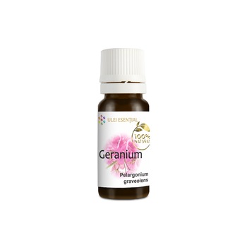 Ulei esential natural de geranium, FlorEsential, 10ml Ulei esential natural de geranium, FlorEsential, 10ml