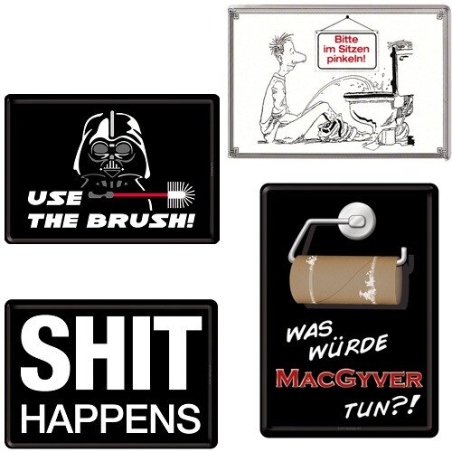 Pachet Potty Humor - 4 placi 10x14 cm