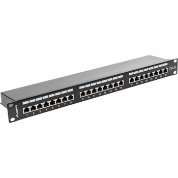 Switch Lanberg, 24 porturi, 1U, cat. 5e, Negru Switch Lanberg, 24 porturi, 1U, cat. 5e, Negru