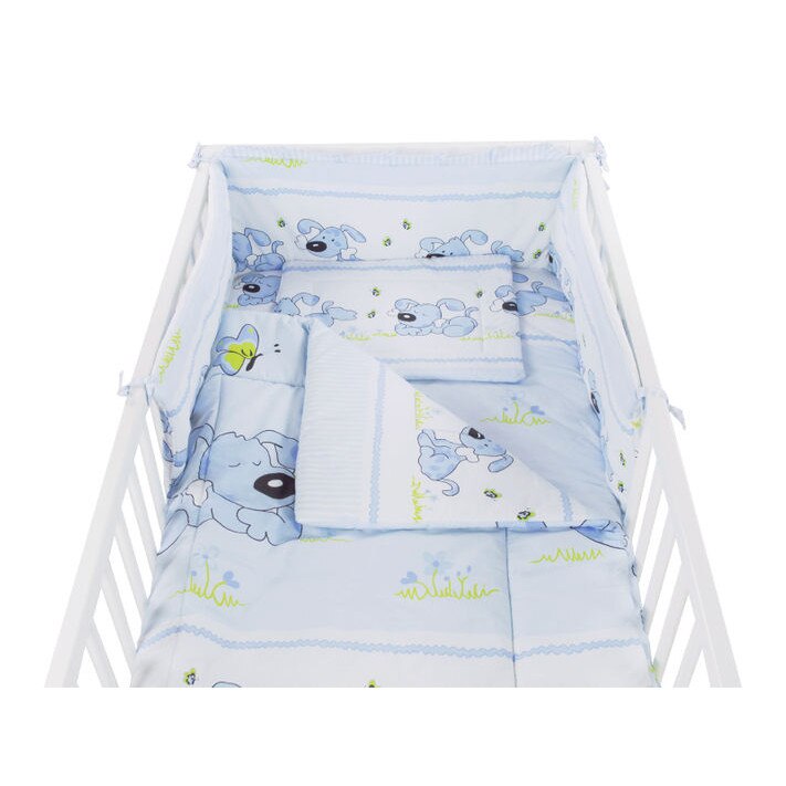 Lenjerie MyKids Catelus Albastru 4 Piese 120x60