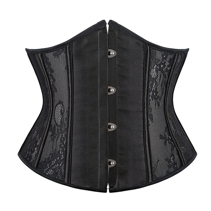 Corset modelator pentru talie, Latex, Negru