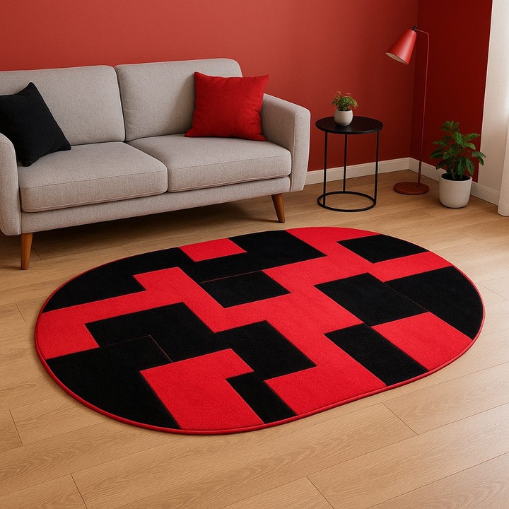 Covor Firuze 1046A Rosu/negru - 200x300 cm