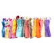 85 darabos ruhakészlet Barbie babáknak, kiegészítőkkel, többszínű, poliészter