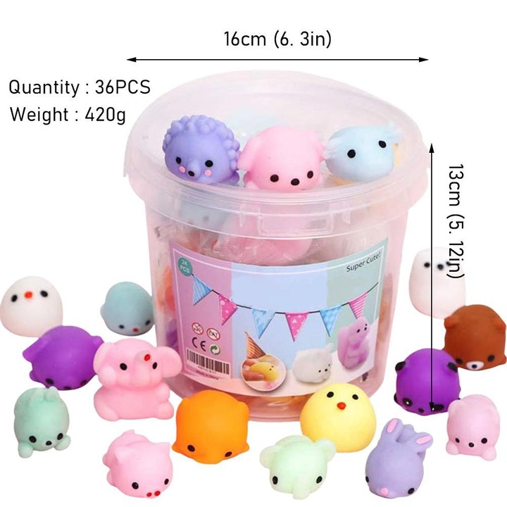 Mini állat szorítós játék Aranyos puha dekompressziós játék gyerekeknek Parti táska játékok lányoknak és fiúknak