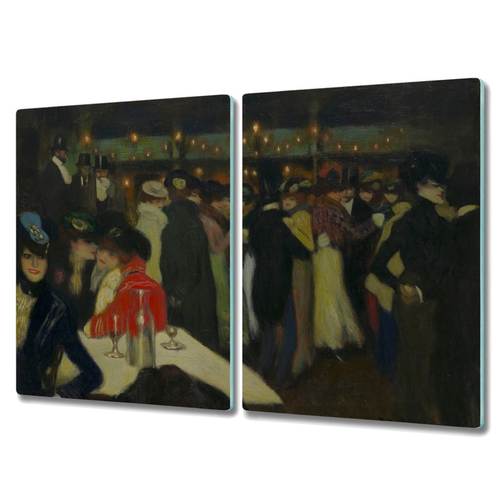 Vágódeszka, Coloray, Üveg, Négyszögletes, Moulin De La Galette, Többszínű, 2x40x52 cm, 010010520020000017569