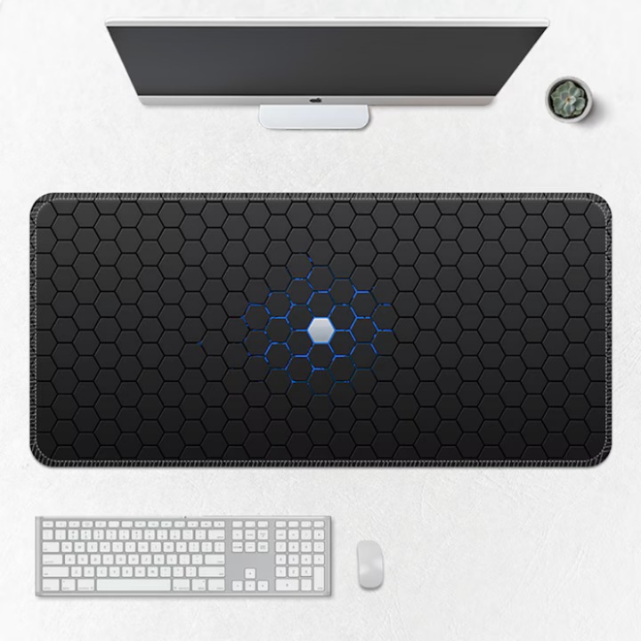 Подложка за мишка VarioShop® Gaming, водоустойчива, противоплъзгащ слой, XXL размер, 90 x 40 cm, черен