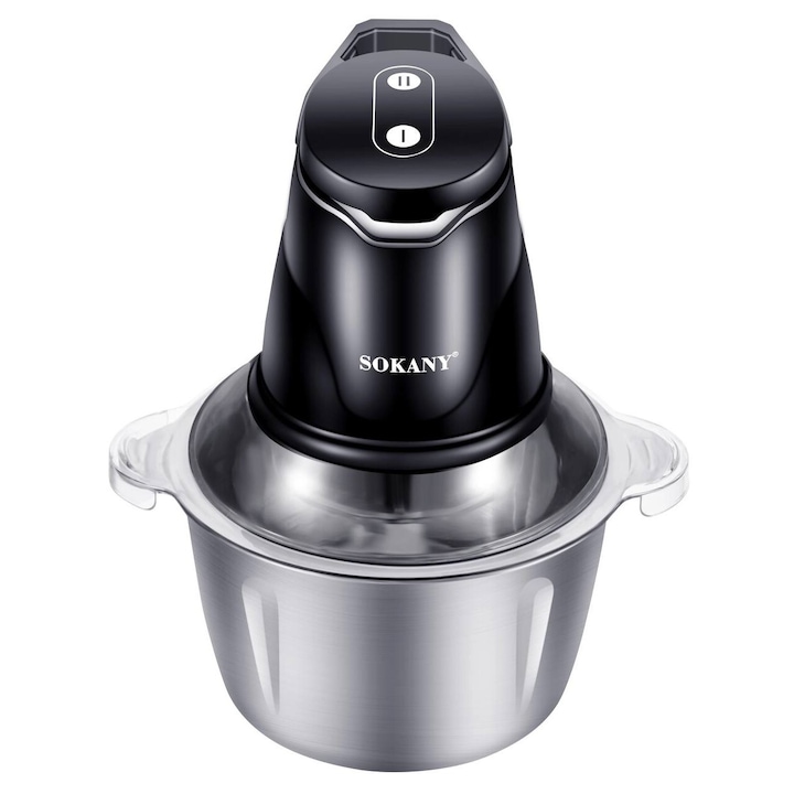 Selani чопър 2L неръждаема стомана, мултифункционален, 3x остриета, мощен 400W мотор, черен