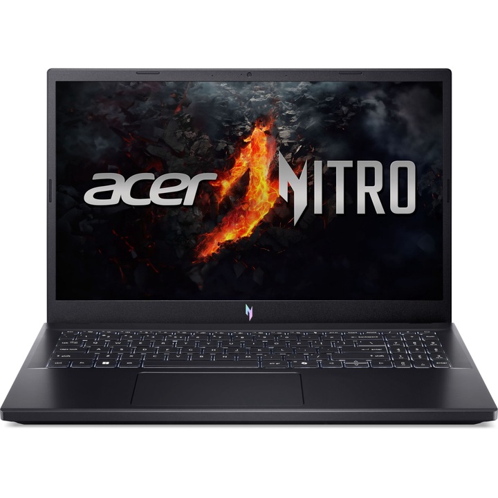 Лаптоп Acer Nitro V15 Gaming ANV15-41-R49D с AMD Ryzen 5 6600H (3.3/4.5GHz, 16M), 16 GB, 512GB M.2 NVMe SSD, NVIDIA RTX 3050 6GB GDDR6, Windows 11 Pro ESD, Черен