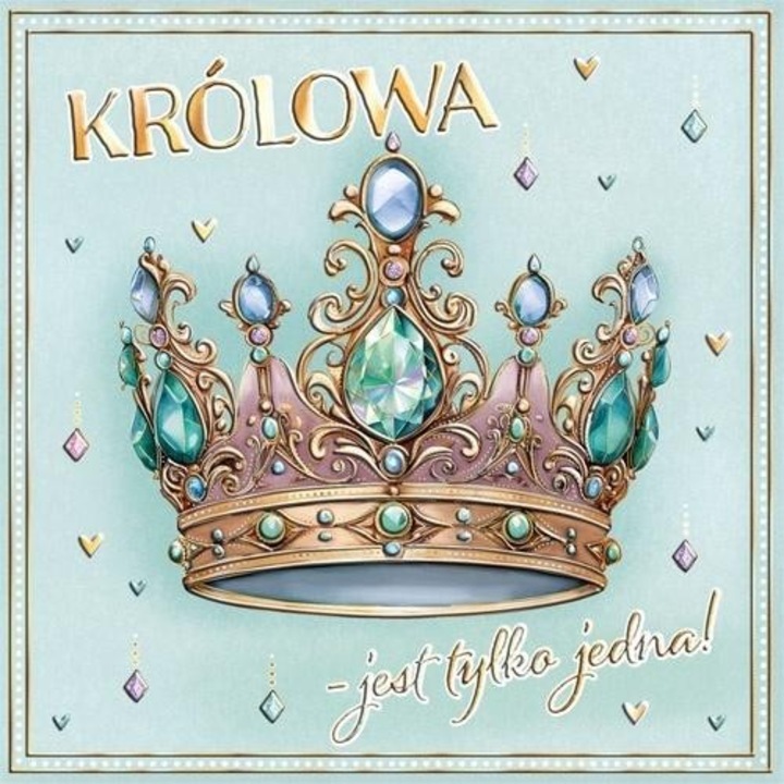 Karnet KW Korona Li, Henry, felicitare cu zalcuire, 150x150mm, set cu envelopa