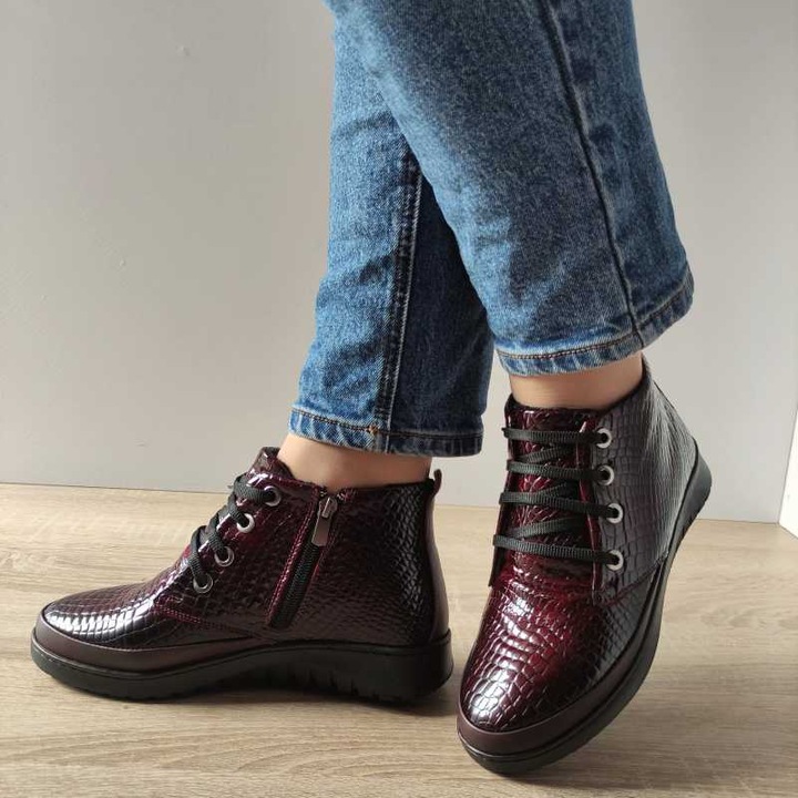 Ghete Casual Dama Bio Flex, Visiniu