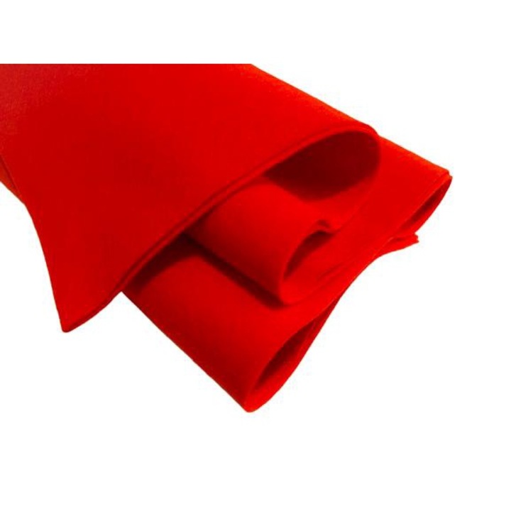 Fetru - pasla din lana 100%, moale 1.2mm, 50*40cm - portocaliu