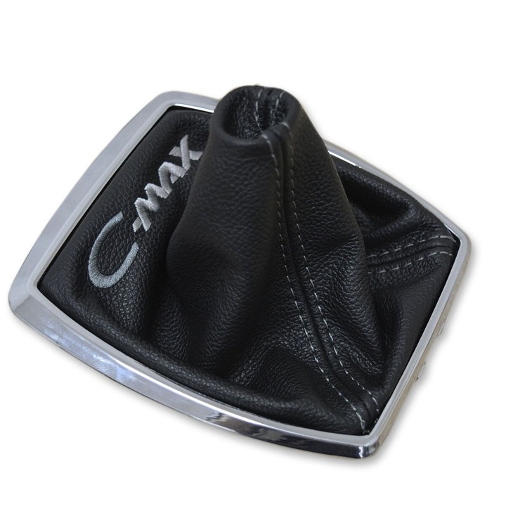 Burduf, piele naturala, negru, cu rame cromate, pentru Ford C-Max 2007-2010