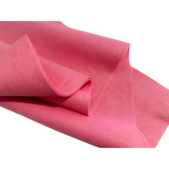 Fetru/pasla din lana, moale 1mm, 40% lana-60% viscoza, 50*180cm roz deschis