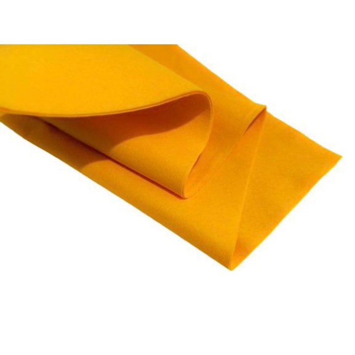 Fetru/pasla din lana, moale 1mm, 40% lana-60% viscoza, 50*45cm galben