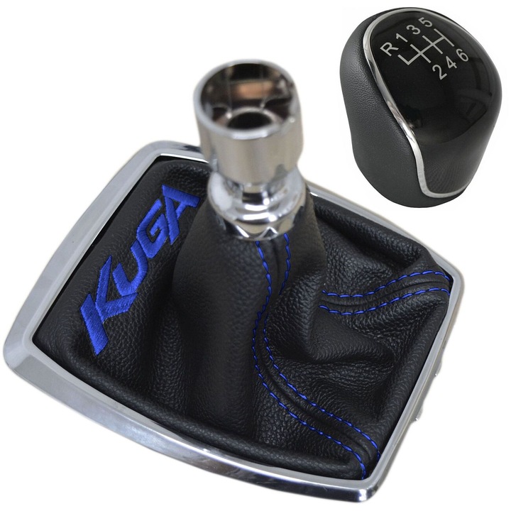 Set Accesorii Auto Ophelia Galka Schimbare Viteze, Negru/albastru, 12mm, Ford KUGA 2008-2012