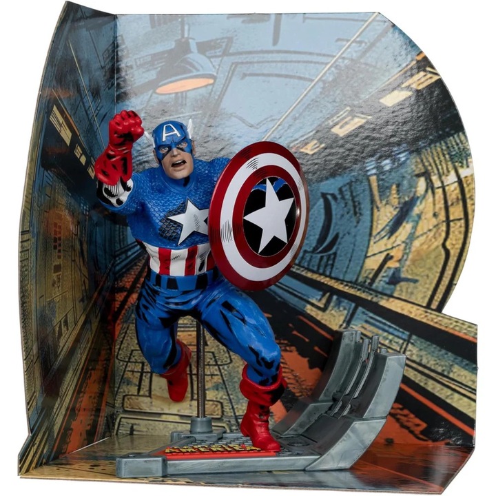 Фигурка Marvel Collection, PVC, 1/10, Captain America 100, 12 cm, Многоцветен