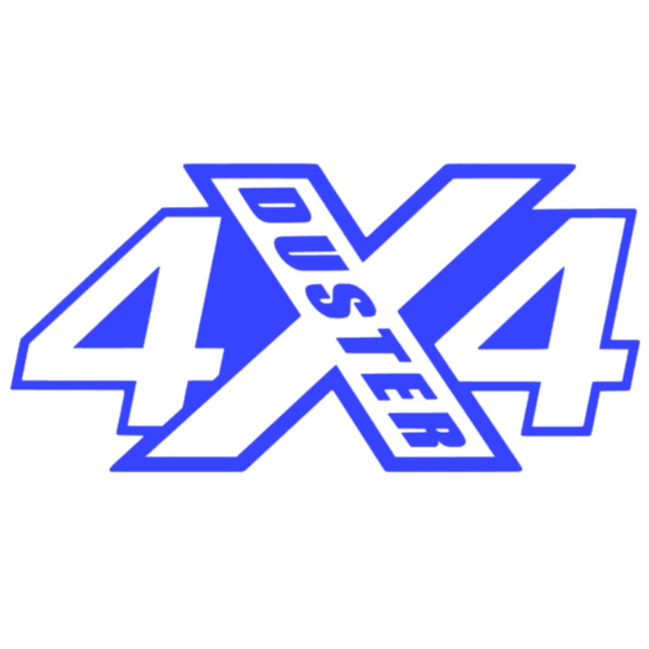 Sticker 4x4 Duster, albastru, 30cm
