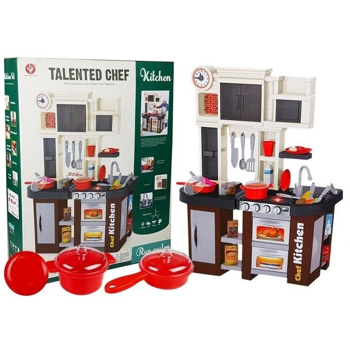 Nagy Játékkonyha Vízcsappal és Világító-s Hanghatásos Sütővel