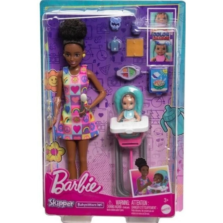 Barbie Skipper szett, gondozó HTK34, baba kiegészítők, 325x217mm