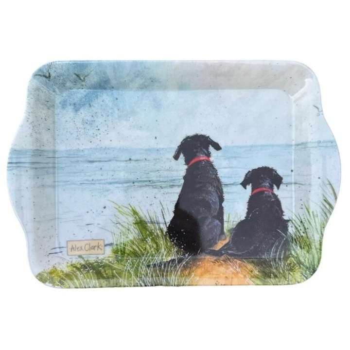 Поднос за сервиране Dogs in the Dunes, Алекс Кларк, меламин, 207x143 мм, многоцветен