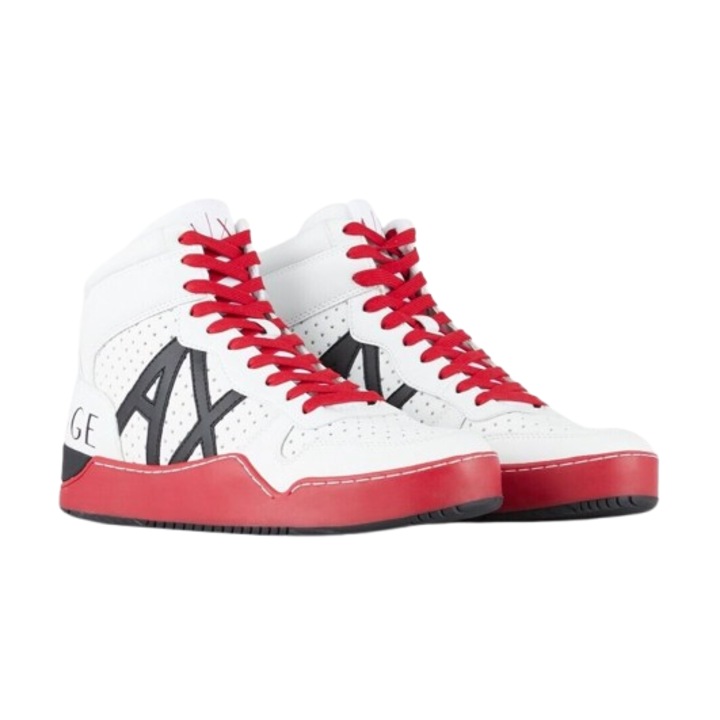 Pantofi sport barbati, ARMANI EXCHANGE, XUZ003 XV095 R536, Piele ecologica, Multicolor, 42