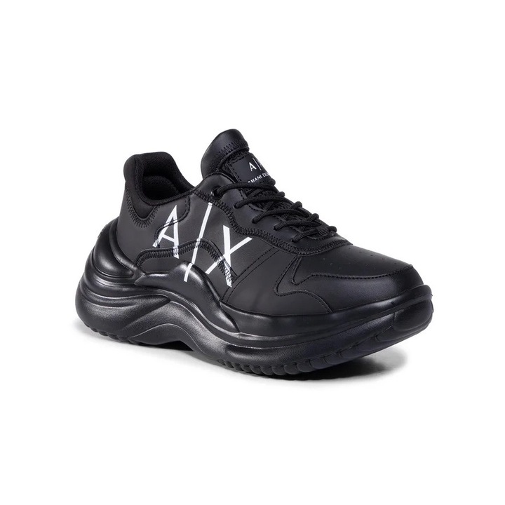 Pantofi sport barbati, ARMANI EXCHANGE, XUX057 XV238 00002, Piele ecologica, Negru, 44